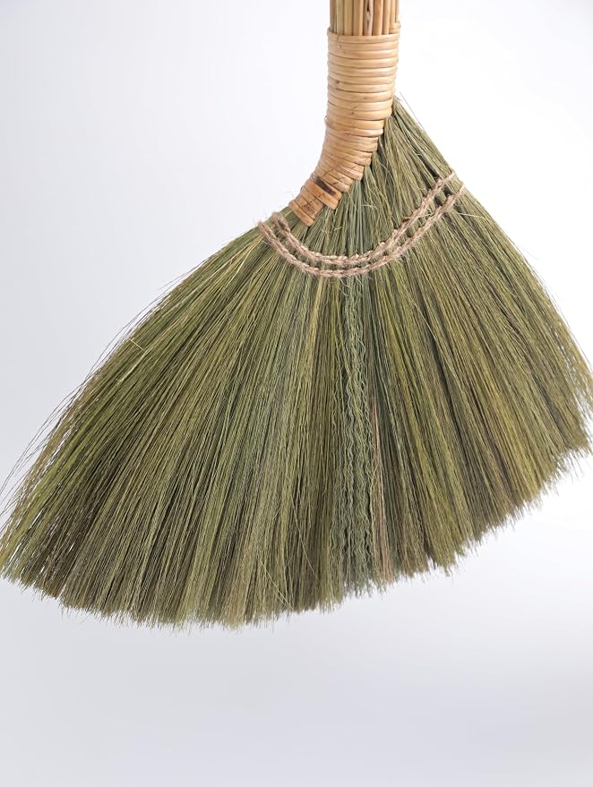 Deluxe Vietnamese Natural Straw Broom /45" Handmade Soft Grass Sweeping Broom - Image 9