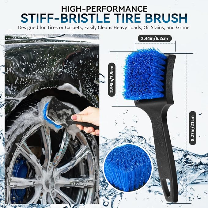 Tire Brushes for Cleaning Tires, Car Wheel Brushes for Cleaning Wheels - Image 4