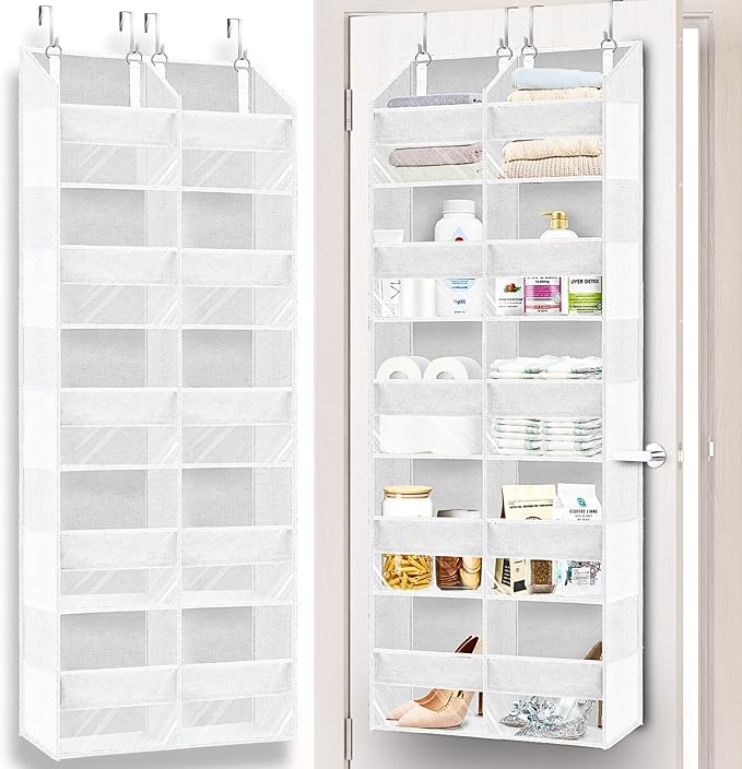 Over The Door Organizer 5 Tiers, Extra Large Behind Door Storage of 10 by Ofiray-home