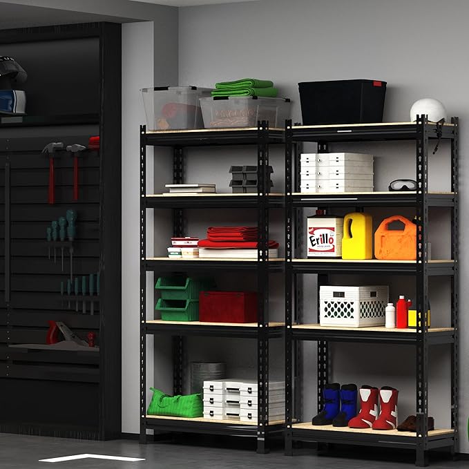 PrimeZone Storage Shelves 5 Packs 5 Tier Adjustable Garage Storage Shelving - Image 9