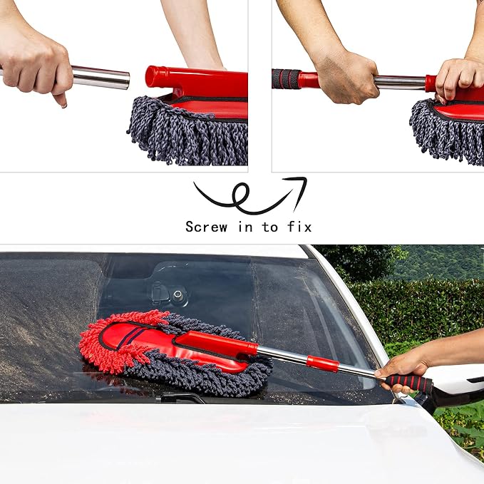 Soft Microfiber Car Duster Exterior Scratch Free Multipurpose Duster - Image 6