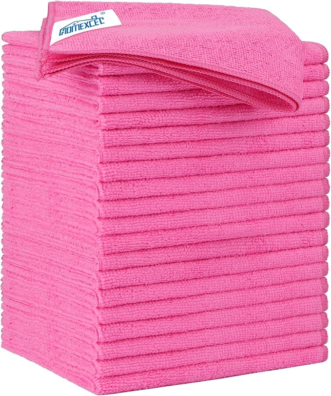 HOMEXCEL Microfiber Cleaning Cloth 20 Pack 11.5 x 11.5 Inch Microfiber Towels by HOMEXCEL