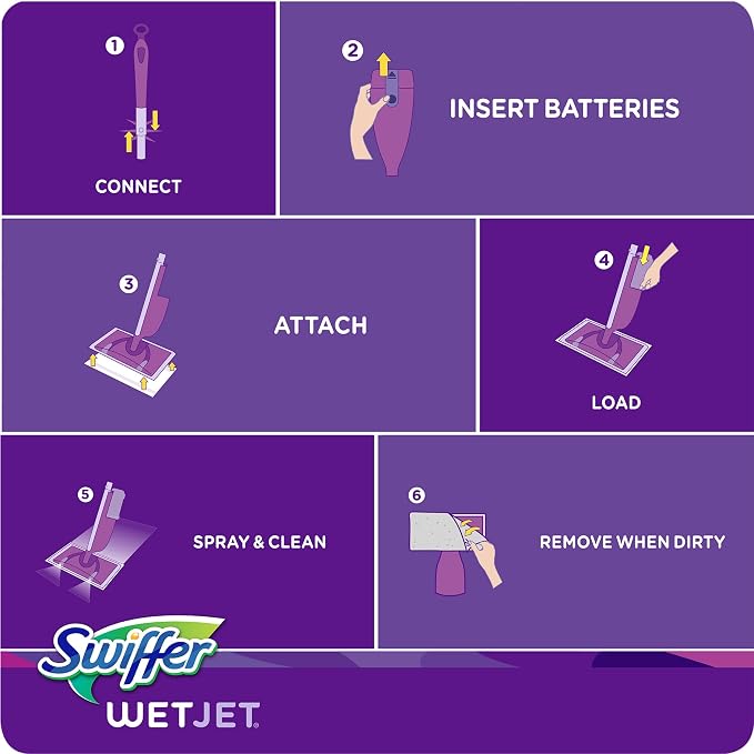 Swiffer WetJet Hardwood Floor Cleaner, Spray Mop Pad Refill - Image 6