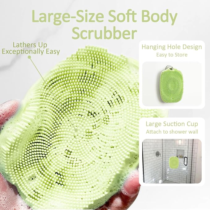 Soft Silicone Body Scrubber, Gentle Like a Hand Exfoliating Your Skin and Build - Image 3
