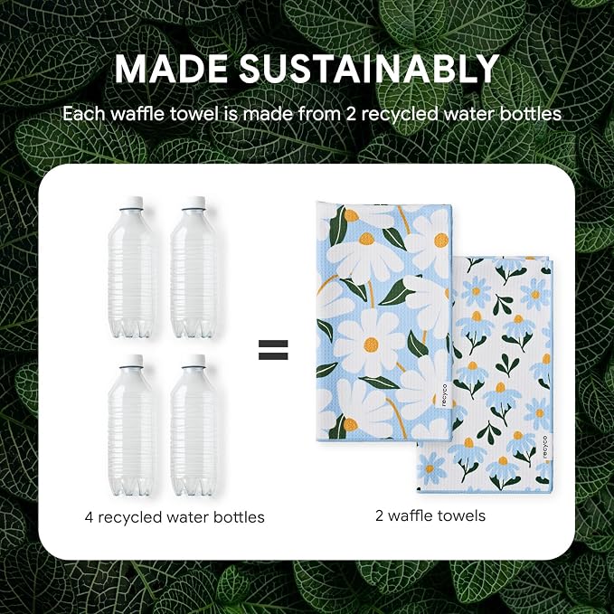 RECYCO Waffle Kitchen Towel Set of 2 - Image 6