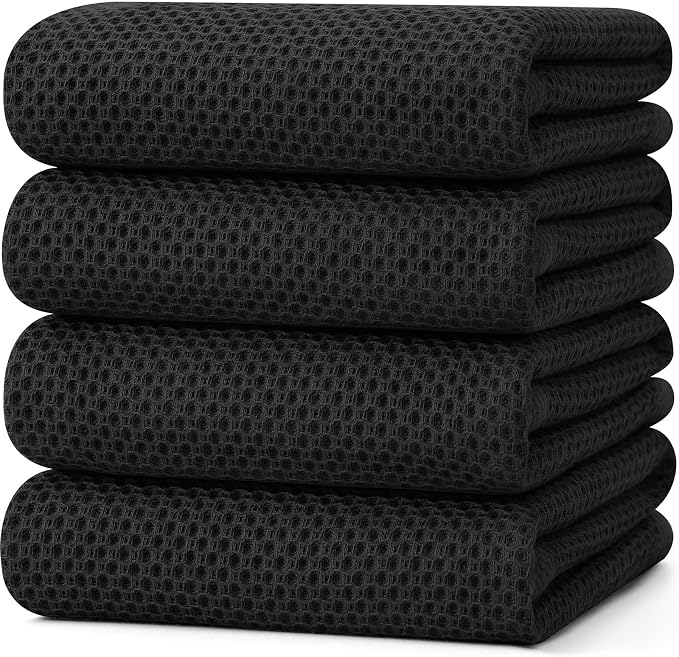 Kitinjoy 100% Cotton Waffle Weave Kitchen Towels by Kitinjoy