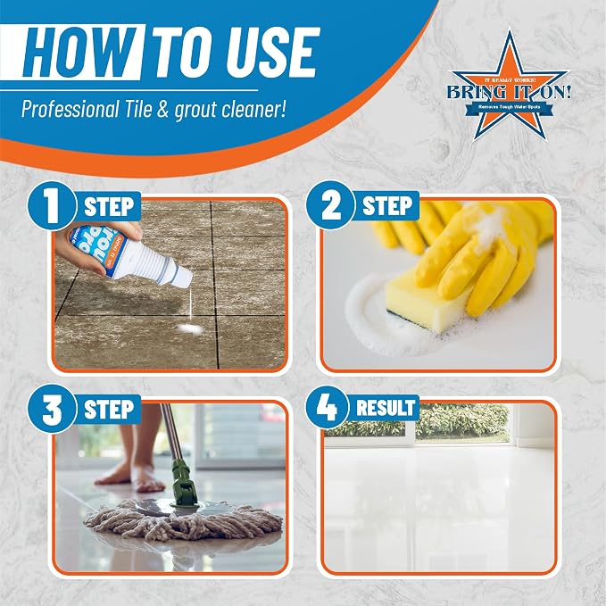 Bring It On Grout Pro Tile and Grout Cleaner – 32fl oz Grout Cleaner - Image 2
