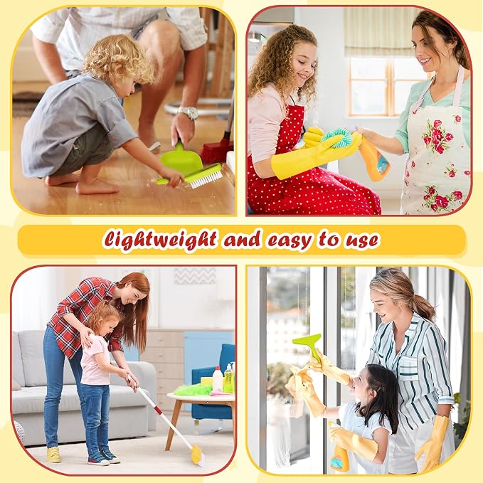Kids Cleaning Toy Set Toddlers Broom Dust Pan Set - Image 2