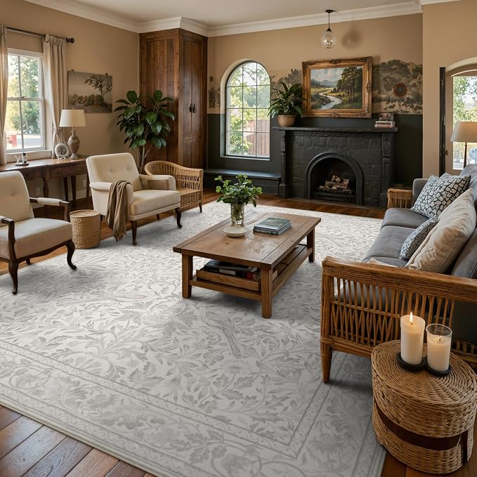 Lahome Bird Area Rugs 9x12 Living Room Bedroom, Soft Washable Rugs 9x12 - Image 2