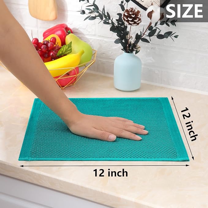 Homaxy 100% Cotton Waffle Weave Kitchen Dish Cloths, Ultra Soft Absorbent Quick - Image 5