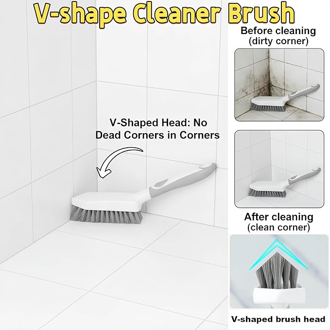 Scrub Brush for Cleaning-3 Pack Heavy-Duty Scrub Brushes Set Shower Scrubber - Image 4