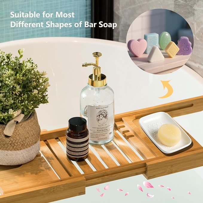Gomakren Soap Dish for Shower, Bar Soap Holder, Ceramic Soap Dishes for Bar Soap - Image 6