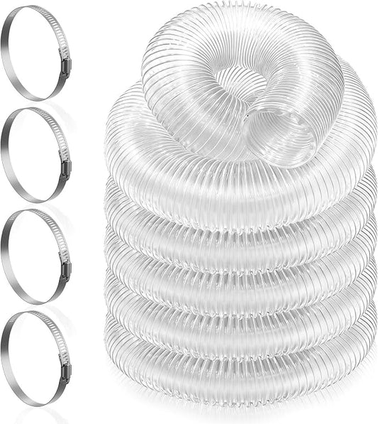Hon&Guan 2 1/2" x 20' Dust Collection Hose, Flexible Clear Odorless PVC Dust by HonGuan