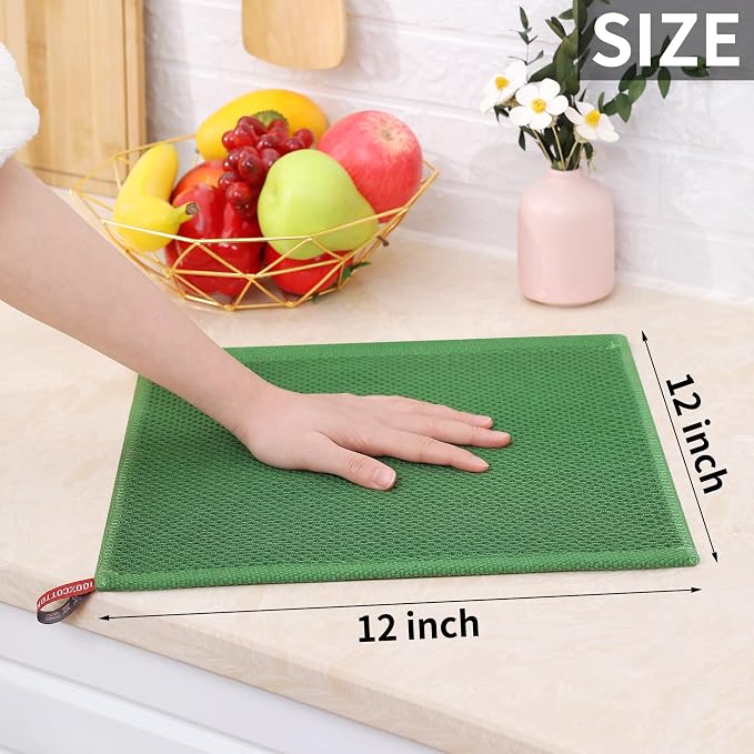 Homaxy 100% Cotton Waffle Weave Kitchen Dish Cloths, Quick Drying Dish Rags - Image 5
