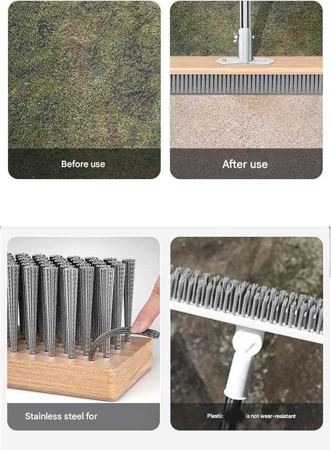 Stainless Steel Scrub Brush for Strong on Patio Driveway and Bathroom Hard - Image 5