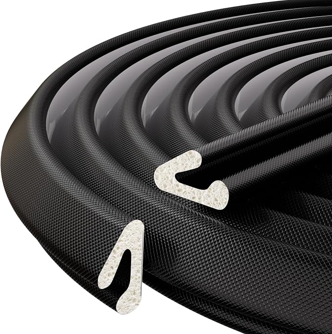 V-Shaped Weather Stripping Door Seal, 33FT Draft Stopper by VANNESSE