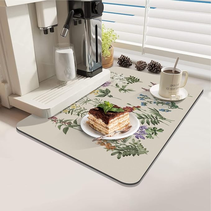 LOKHOM Dish Drying Mat for Kitchen Counter, Dish Drainer Rack Mat for Kitchen - Image 3