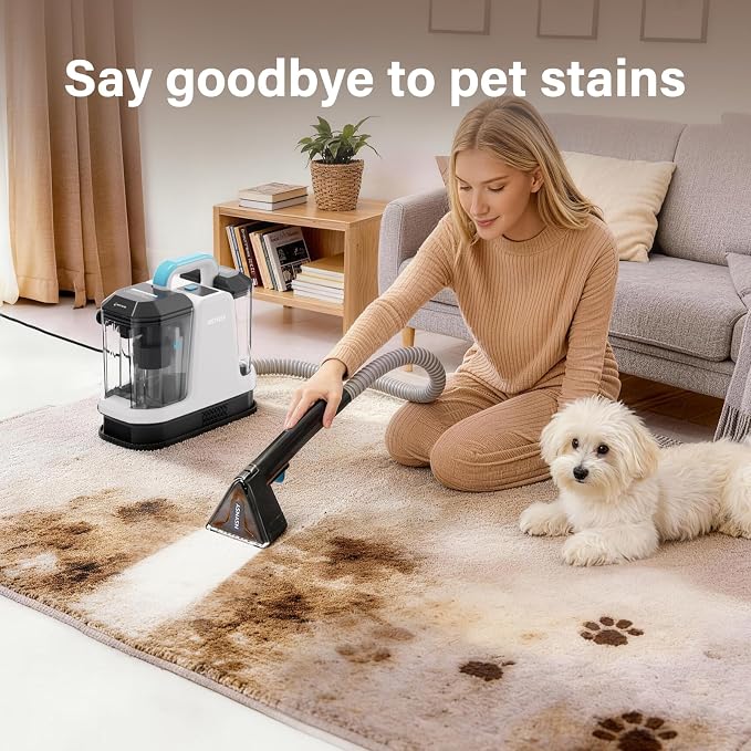 Portable Carpet & Upholstery Spot Cleaner, Compact Strong-Suction Machine - Image 4