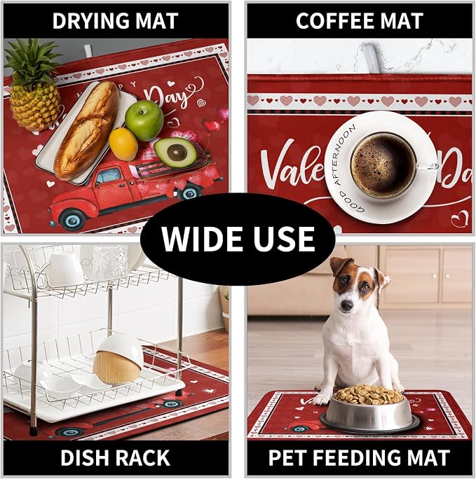 Happy Valentine's Day Dish Drying Mat - Image 7