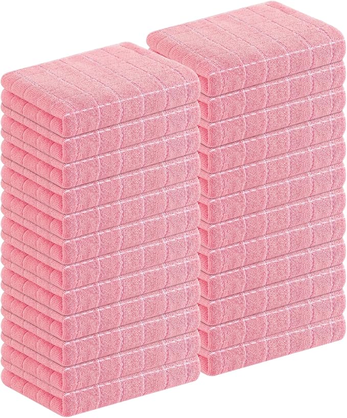Homaxy 100% Cotton Terry Kitchen Towels, Checkered Designed, Soft and Super by Homaxy