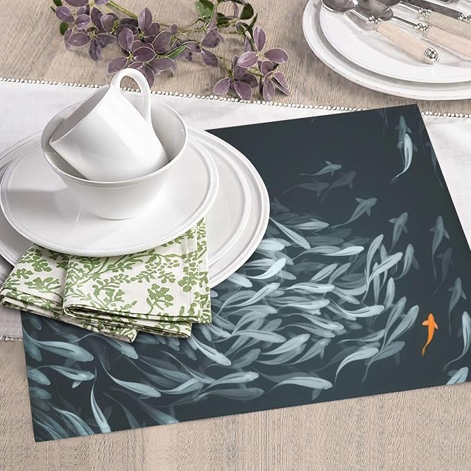 Japanese Fish Dish Drying Mat 16x18 Inch, Microfiber Absorbent Fast Dry Mat - Image 7