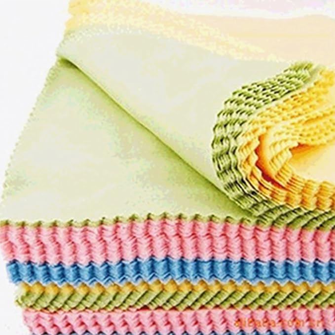 100pcs Microfiber Glasses Cleaning Cloth Fiber Material by LGXEnzhuo