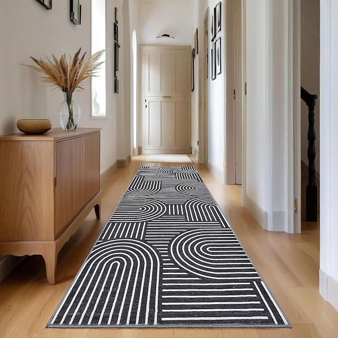 Modern Rug 2.5x8 Runners for Hallways, Abstract Kitchen Runner Rugs Non Slip - Image 8