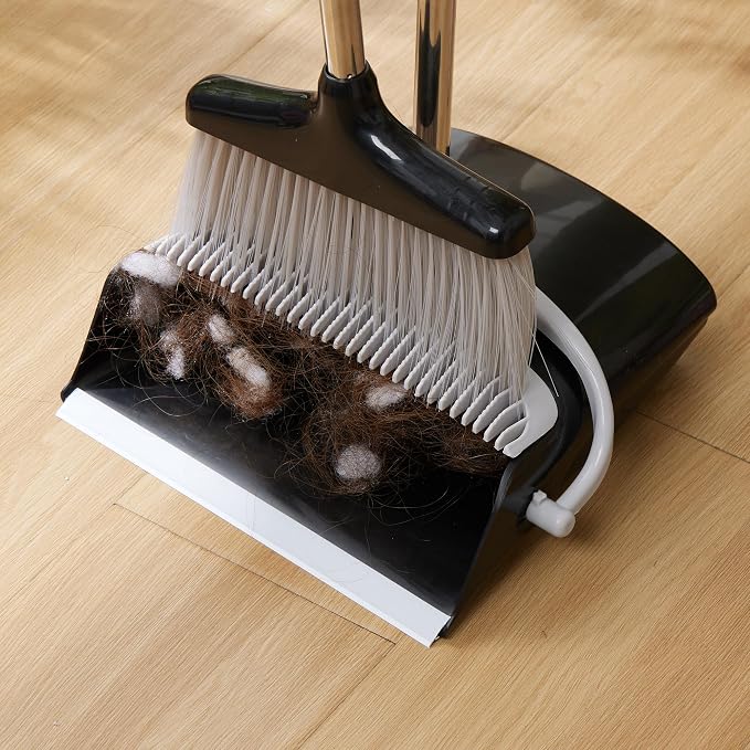 Broom and Dustpan Set Lightweight Upright Lobby Broom and Dust Pan Combo - Image 7
