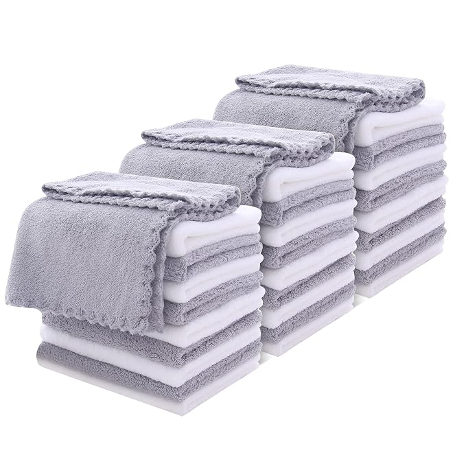 MOONQUEEN 30 Pack Microfiber Face Towel by MOONQUEEN