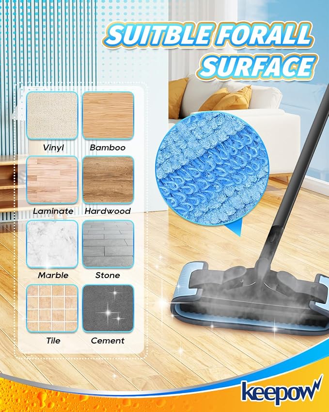 KEEPOW Reusable Microfiber Mop Pads Compatible - Image 6