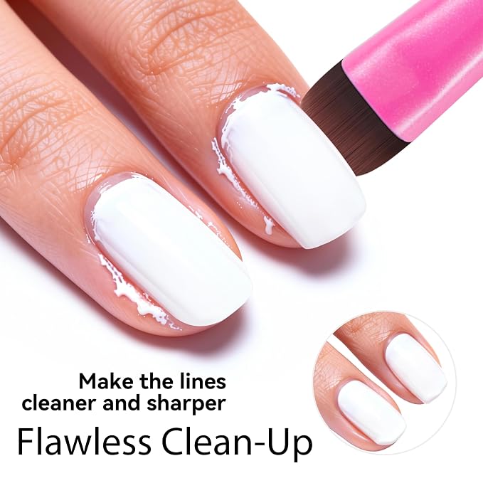 Nail Brush for French Tips & Cleaning Gel Polish- Precision Thin Brush for - Image 3