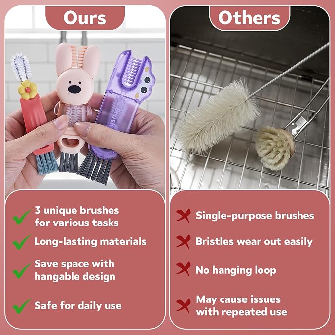 Cup Lid Cleaning Brush, 3 in 1 Lid Cleaner - Image 6