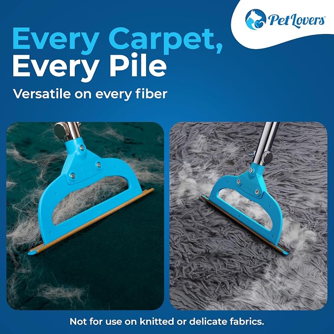 PetLovers EzLint Mega 52" Carpet Rake & Pet Hair Removal Tool – Dog & Cat Hair - Image 8