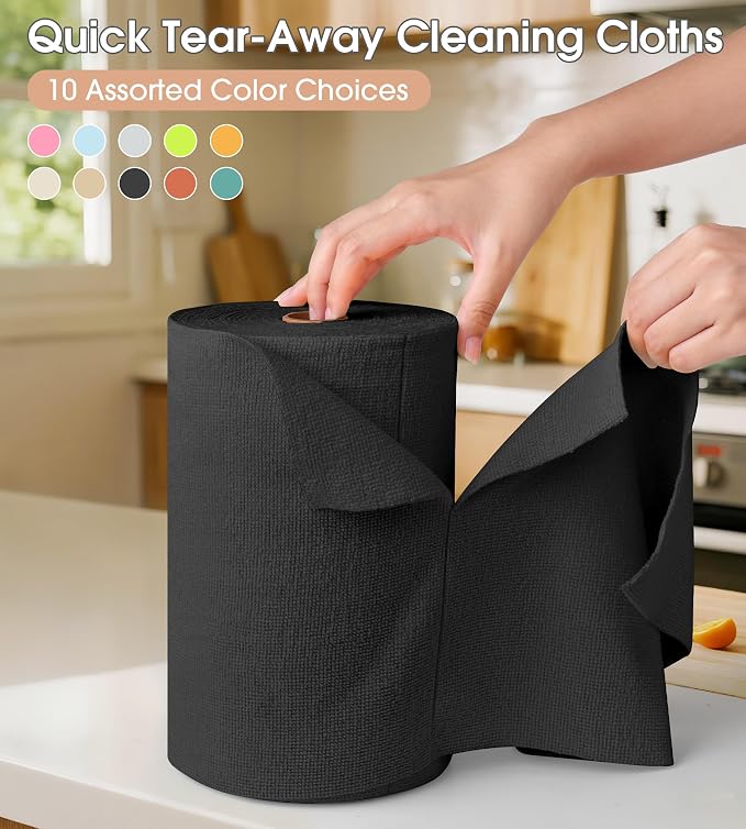 KitchLife Microfiber Cleaning Cloth Roll, 100 Pack - Image 6