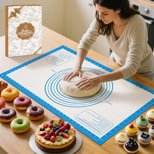 Silicone Pastrty Mat for Dough Rolling, Silicone Baking Mat by MimekitchenKitchenHelper