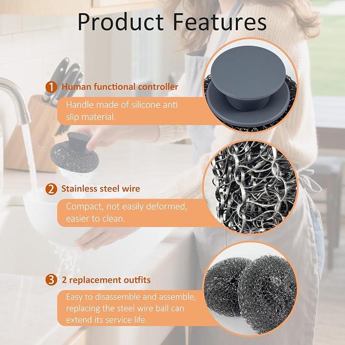 Stainless Steel Wool Scrubber - Image 3