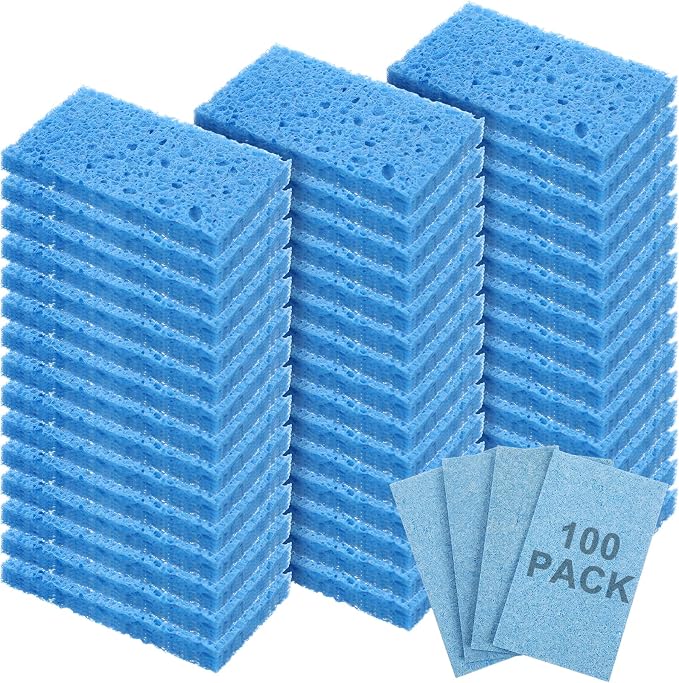 Zhengmy 100 Pieces Sponges Kitchen Compressed Sponges Bulk Natural Dish Sponge by Zhengmy