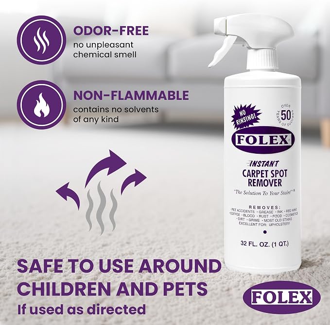 FOLEX Instant Carpet Spot Remover 32 oz – Powerful Stain Remover - Image 3