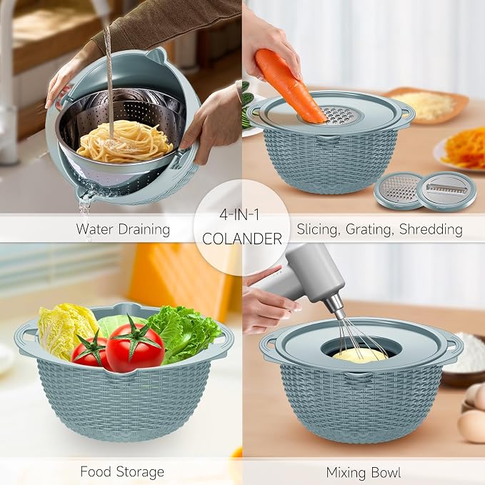 4-1 Strainer Bowl with Lid Set - Image 2
