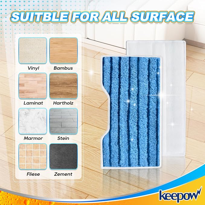 KEEPOW Reusable Mop Pads Refills, Replacement Pads Compatible - Image 4