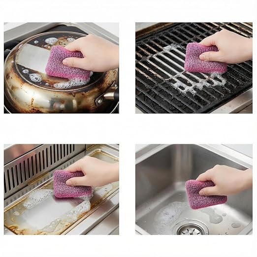 60-Pack Red Stainless Steel Soap Pads | Bulk Reusable Steel Wool Pads - Image 5
