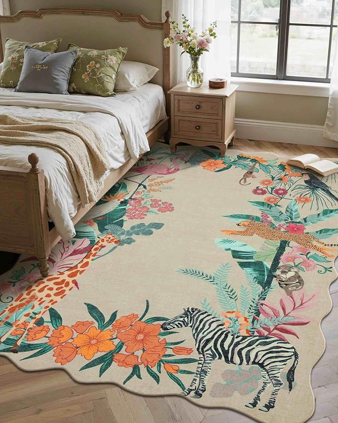 4x6 Rug for Living Room Bedroom, Leopard/Cheetah/Zebra/Tiger Print Area Rugs - Image 3