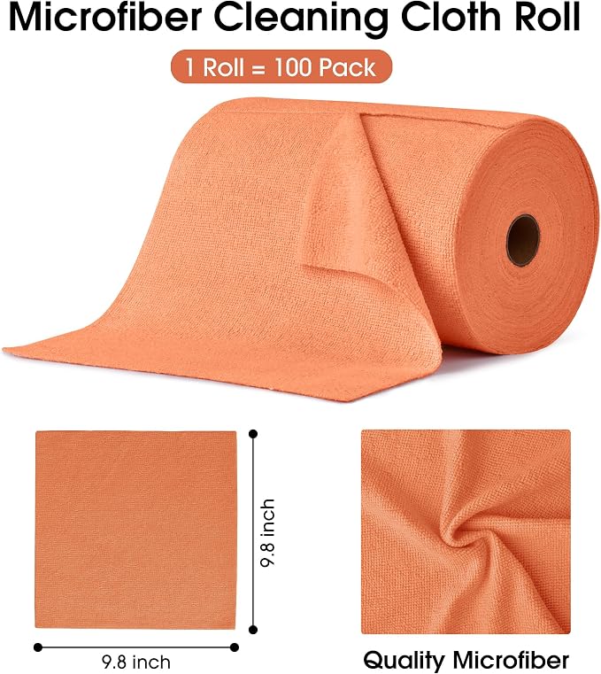 KitchLife Microfiber Cleaning Cloth Roll, 100 Pack - Image 2