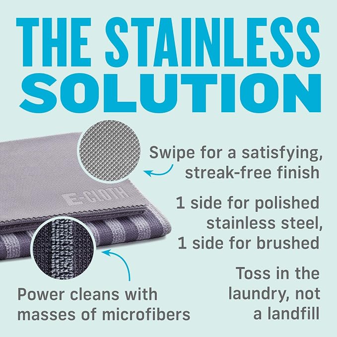 E-Cloth Stainless Steel Microfiber Cleaning Cloth Kit - Image 9
