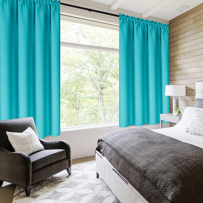 DWCN Blackout Curtains Room Darkening Thermal Insulated Bedroom Curtains Window - Image 2