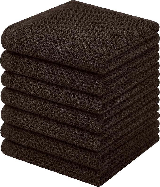 Homaxy 100% Cotton Waffle Weave Kitchen Dish Cloths, Quick Drying Dish Rags by Homaxy