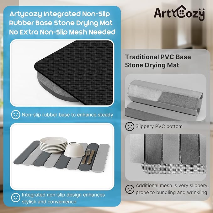 ArtyCozy Large Stone Dish Drying Mats - Image 3
