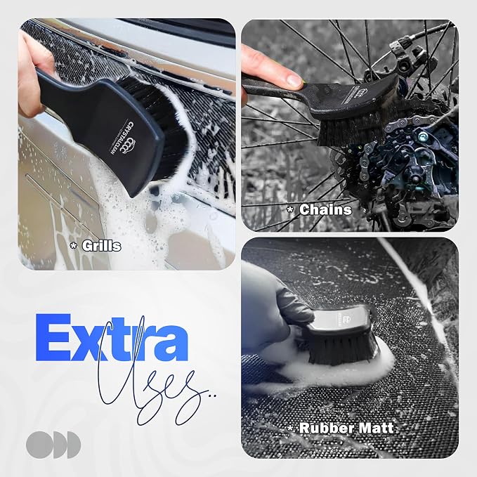 Crystal Clean Tire Brush for Wheels, Rims & Mats - Image 6