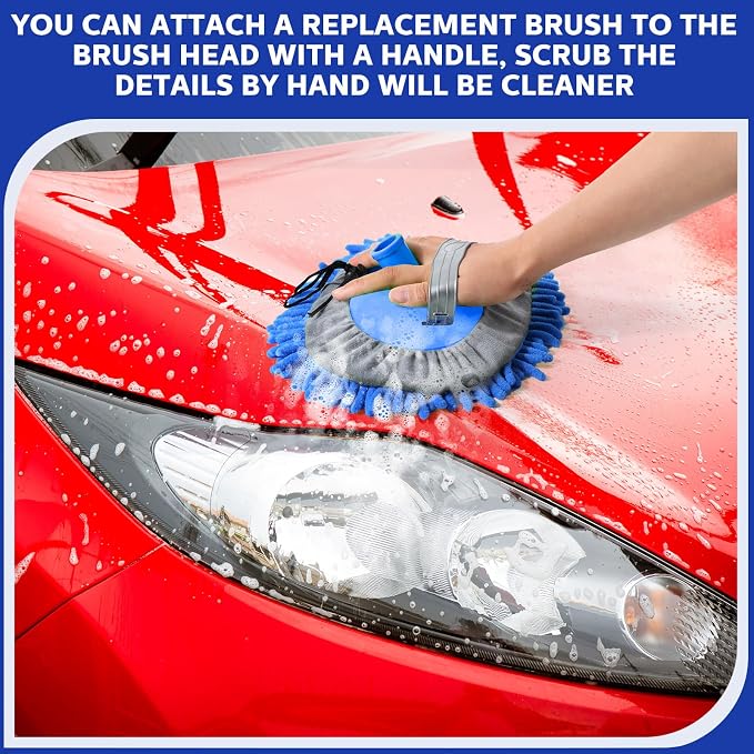 Layhit 5 Pcs Car Wash Mitt Set, Brush Not Included, Microfiber Mitt Cleaning - Image 5
