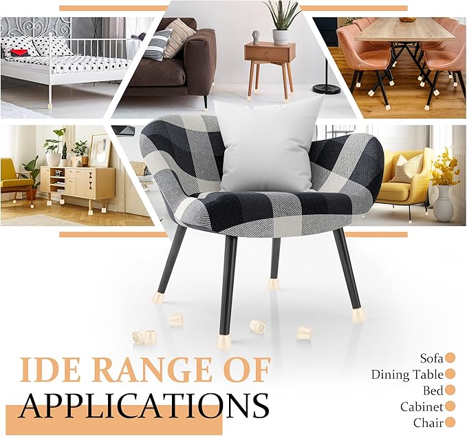 3/4" Round Rubber Chair Leg Tips Caps, Chair Leg Floor Protectors, Non-Slip - Image 5